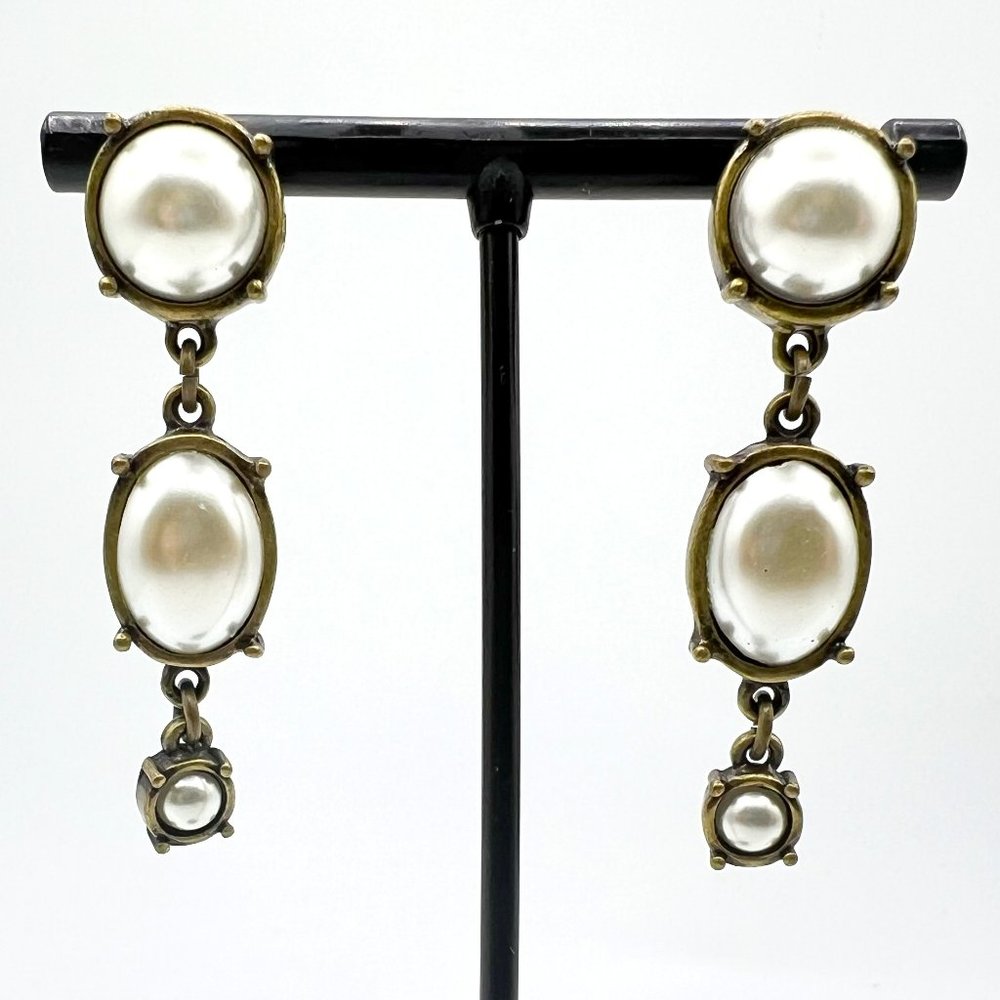 Faux Pearl Drop Earrings